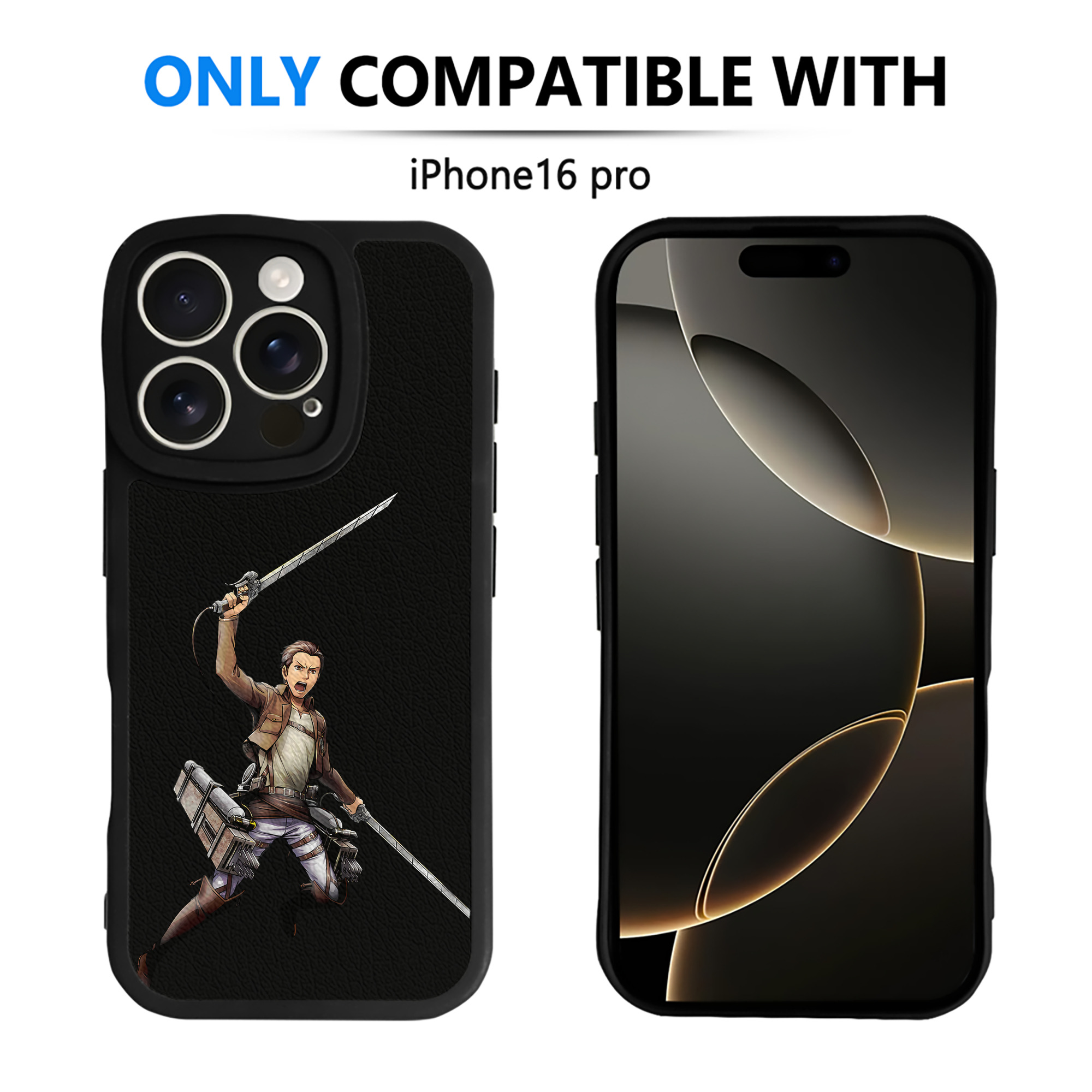 （画像用） 進撃の巨人 Attack on Titan 【iPhone 16シリーズ対応】シリコンスマホケース（レザー調） 材質：シリコン